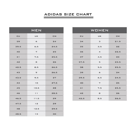 Adidas top fit size chart